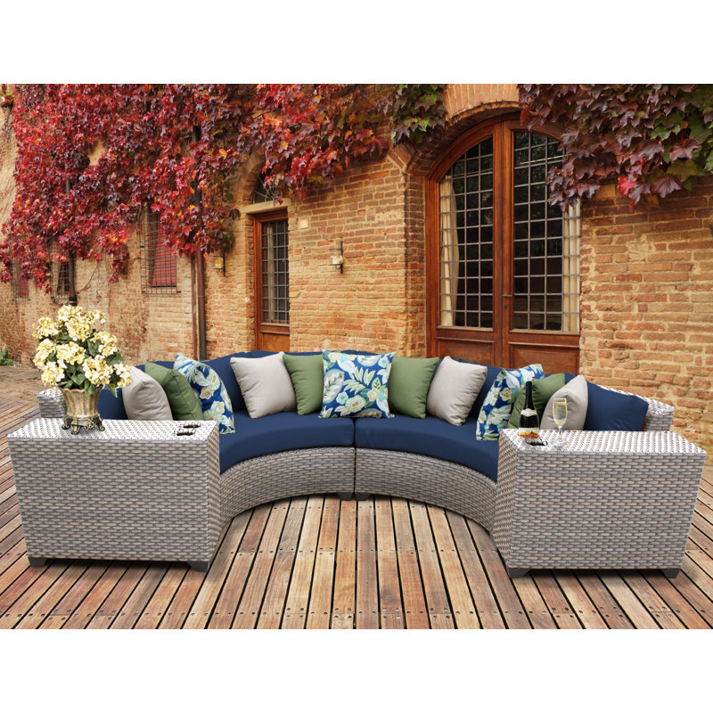 Sol 72 Outdoor Merlyn 4 Piece Sectional Seating Group with Cushions